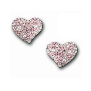 Swarovski stud heart earrings